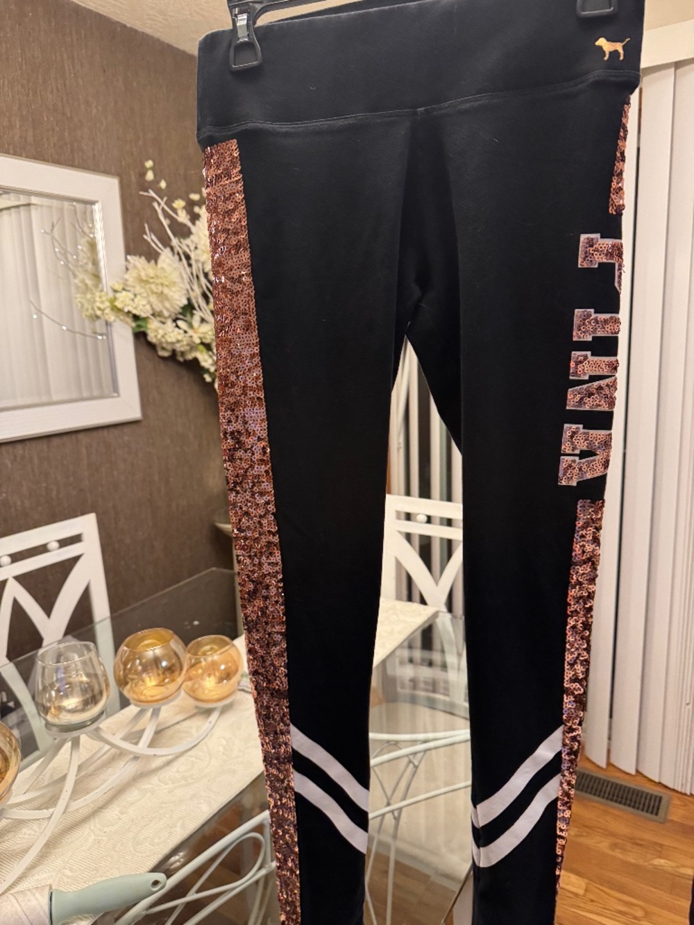 Pink Victoria secret bling leggings